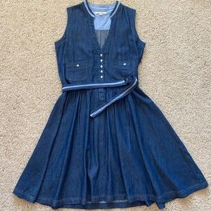 Geox denim fit and flare dress